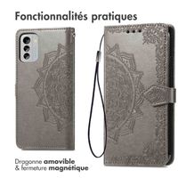 imoshion Etui de téléphone portefeuille Mandala Nokia G60 - Gris