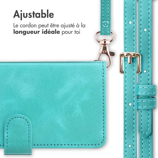 imoshion Etui de téléphone portefeuille avec cordon Samsung Galaxy A16 5G - Turquoise