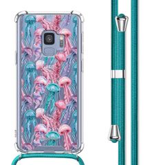 imoshion Coque Design avec cordon Samsung Galaxy S9 - Jellyfish Watercolor