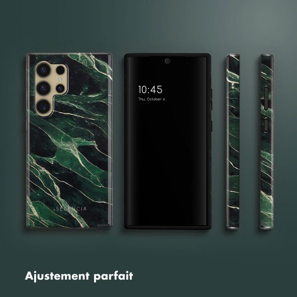Selencia Coque arrière Vivid Samsung Galaxy S24 Ultra - Chic Marble Quartz