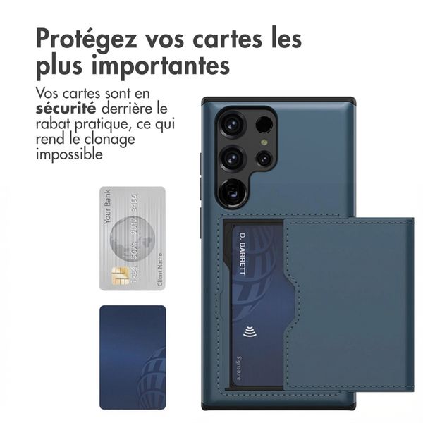 imoshion Coque arrière avec porte-cartes Samsung Galaxy S23 Ultra - Bleu foncé