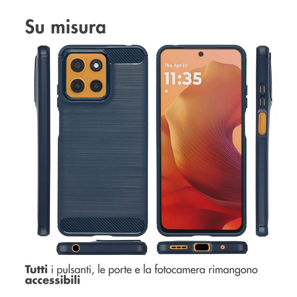 imoshion Coque Brushed Motorola Moto G15 / G15 Power - Bleu foncé