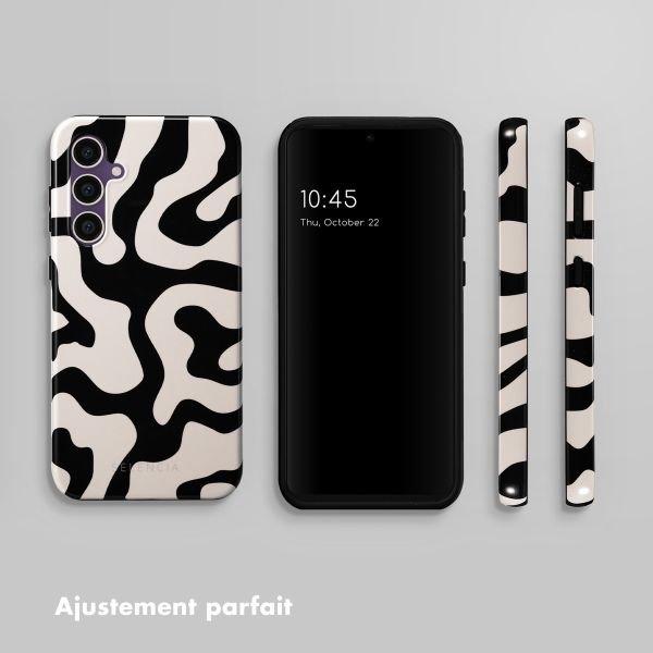 Selencia Coque arrière Vivid Tough Samsung Galaxy S23 FE - Art Wave Black