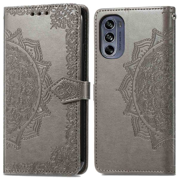 imoshion Etui de téléphone portefeuille Mandala Motorola Moto G62 - Gris