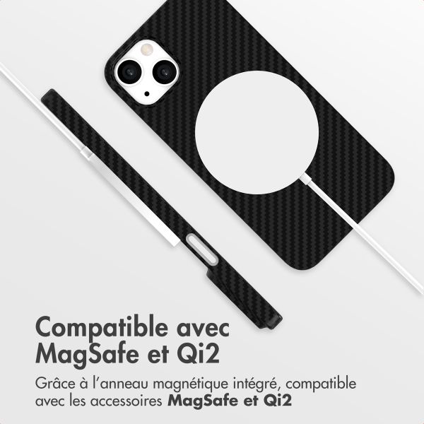 Accezz Coque Kevlar MagSafe Apple iPhone 13 - Noir