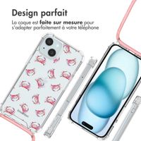 imoshion Coque Design avec cordon Apple iPhone 15 - Crab Watercolor