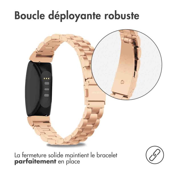 imoshion Bracelet en acier le Fitbit Inspire 2 / HR / ACE2 / ACE3 - Rose Dorée