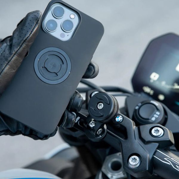 SP Connect Bar Clamp Mount Pro Support de téléphone Moto - Rotatif à 360° - Noir