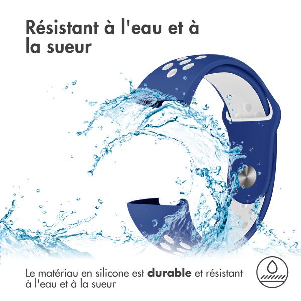 imoshion Bracelet sportif en silicone Fitbit Charge 3  /  4 - Bleu / Blanc