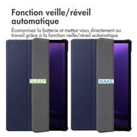 imoshion Coque tablette Trifold Samsung Galaxy Tab S9 11.0 pouces / Tab S10 FE / S9 FE 10.9 pouces - Bleu foncé