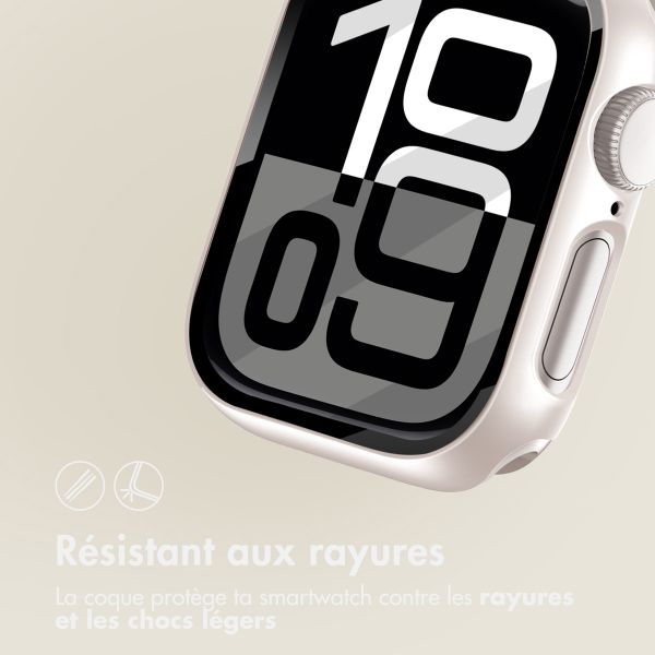 imoshion Coque rigide à couverture complète Apple Watch Series 10 - 42 mm - Starlight