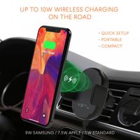 Kenu Airframe Wireless - Support de téléphone de voiture - Grille de ventilation - Chargeur sans fil - Noir