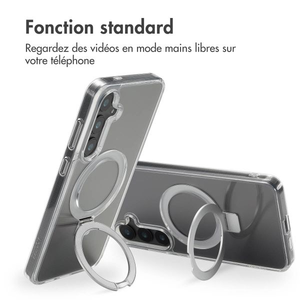 Accezz Coque Ring Stand avec MagSafe Samsung Galaxy S24 Plus - Transparent