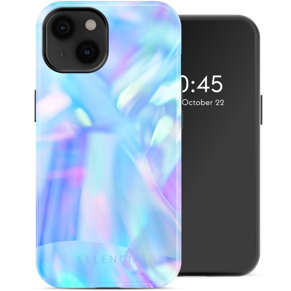 Selencia Coque arrière Vivid Tough avec MagSafe iPhone 14 - Holographic Blue Dream