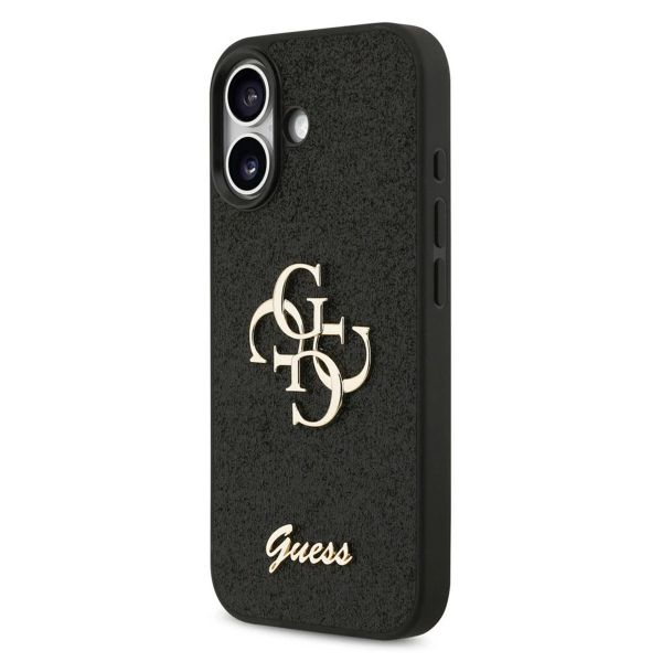 Guess Coque 4G Metal Logo Glitter Apple iPhone 17 - Noir