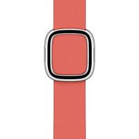 Apple Bracelet Leather Band Modern Buckle Apple Watch Series 1 t/m 9 / SE (38/40/41 mm) | Series 10 / 11 (42 mm) - Taille S - Pink Citrus