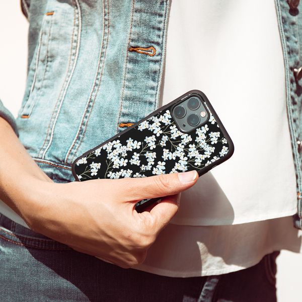 imoshion Coque Design Apple iPhone 13 - Fleur - Blanc / Noir