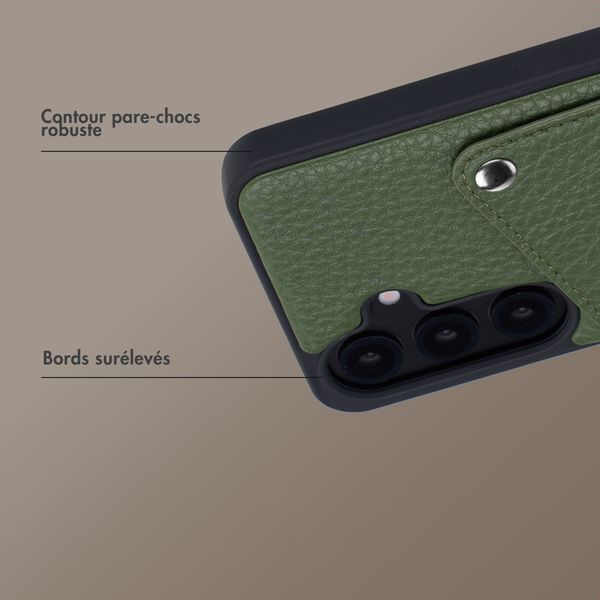 Selencia Coque Riva avec porte-cartes Samsung Galaxy S25 / S24 - Sage Green