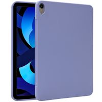 Accezz Coque Liquid Silicone avec porte-stylet Apple iPad Air 11 pouces (2025) M3 / (2024) M2 / Air 5 (2022) / Air 4 (2020) - Lila