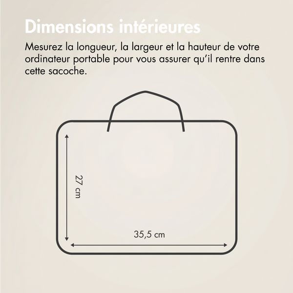 Accezz Leather Sac ordinateur 16 pouces - Cognac