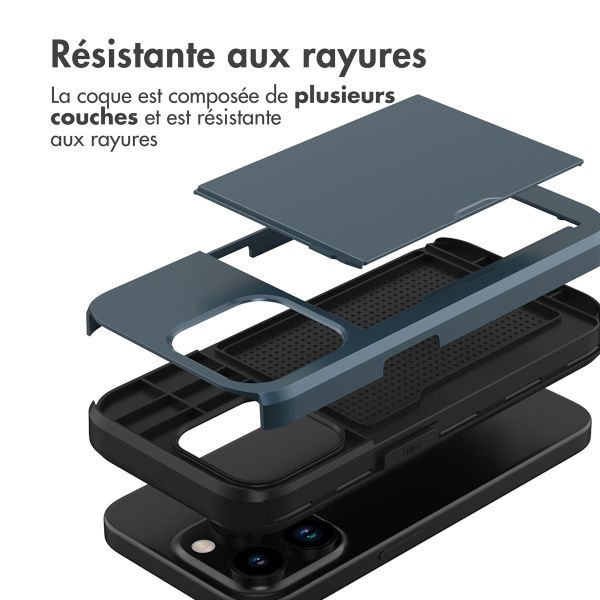 imoshion Coque arrière avec porte-cartes iPhone 15 Pro - Bleu foncé