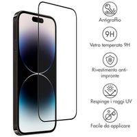 Accezz Protection d'écran en verre trempé Full Cover Apple iPhone 14 Pro / 15 / 16