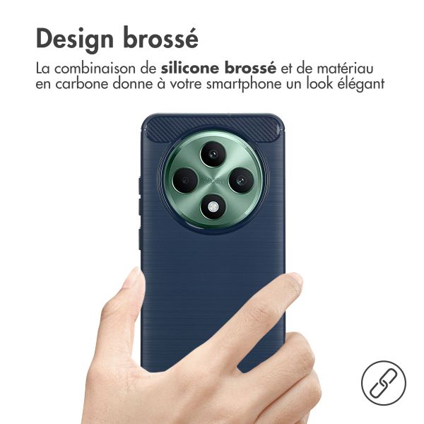 imoshion Coque Brushed Oppo Reno 12F 5G - Bleu foncé