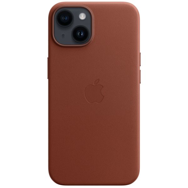 Apple Coque Leather MagSafe iPhone 14 - Umber