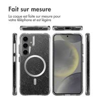 imoshion Coque arrière transparente Pailletée avec MagSafe Samsung Galaxy S24 - Argent