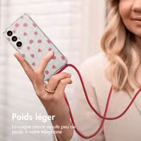 imoshion Coque Design avec cordon Samsung Galaxy S23 - Dusty Rose Connected Hearts