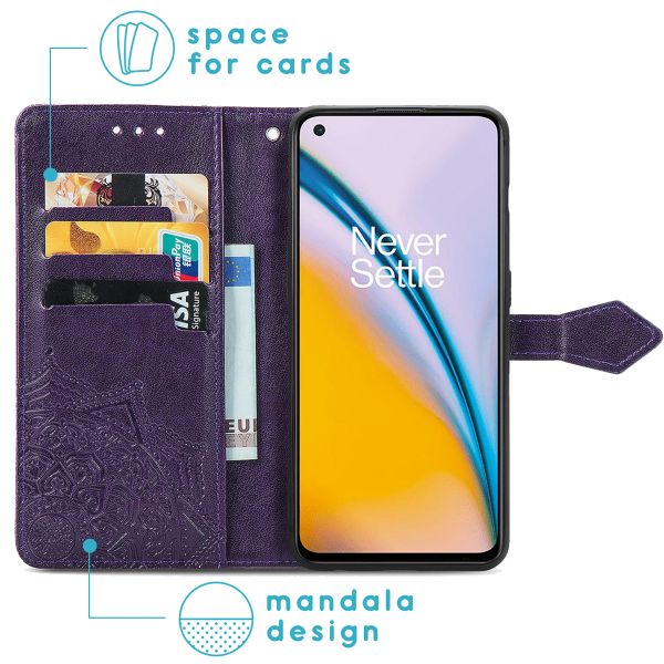 imoshion Etui de téléphone portefeuille Mandala OnePlus Nord 2 - Violet