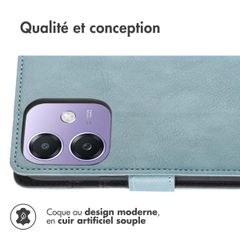 imoshion Étui de télephone portefeuille Oppo A40 (4G) / Oppo A40M (4G) / Oppo A60 (5G) - Bleu clair
