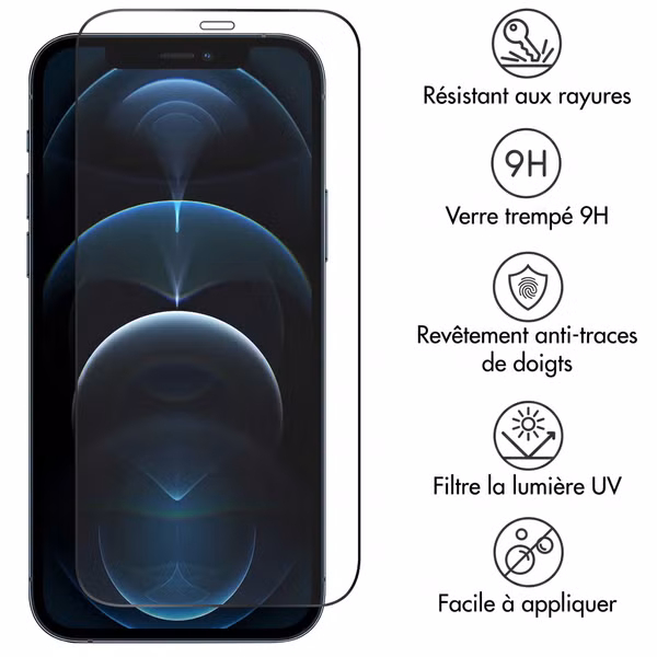 Accezz Protection d'écran en verre trempé Full Cover Apple iPhone 12 Pro Max