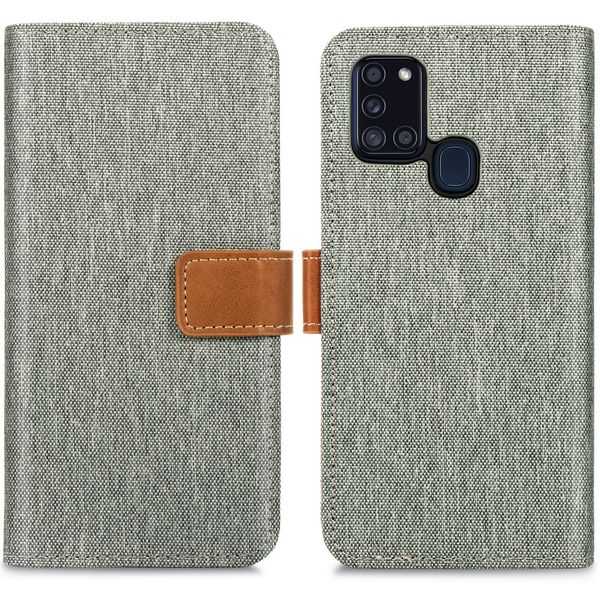 imoshion Étui de téléphone portefeuille Canvas Luxe Galaxy A21s