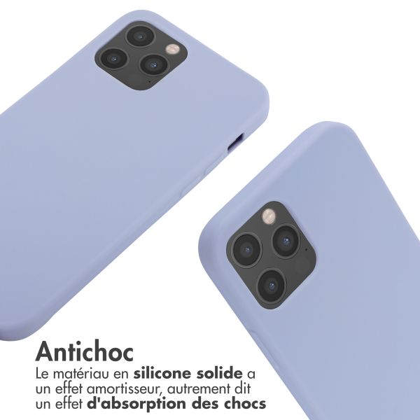 imoshion Coque en silicone avec cordon Apple iPhone 12 (Pro) - Violet