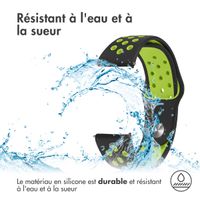 imoshion Bracelet sportif en silicone - Connexion universelle de 18 mm - Noir / Lime