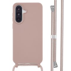imoshion Coque en silicone avec cordon Samsung Galaxy A37 (5G) - Sand Pink