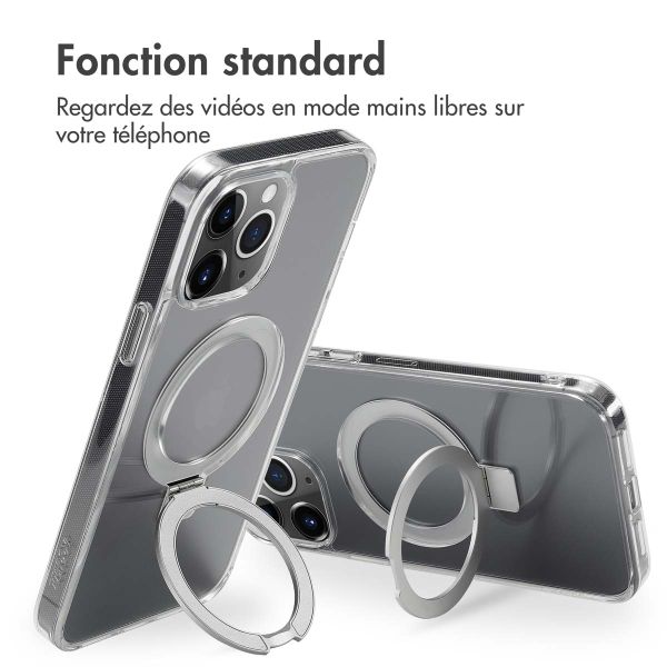 Accezz Coque Ring Stand avec MagSafe Apple iPhone 13 Pro Max - Transparent