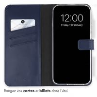 Selencia Étui portefeuille en cuir véritable Xiaomi 17 Ultra - Bleu foncé