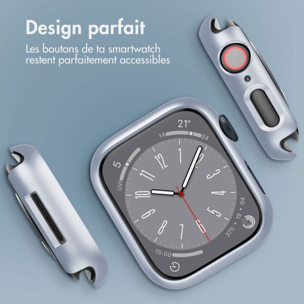 imoshion Coque rigide à couverture complète Apple Watch 7 / 8 / 9 - 41 mm - Argent