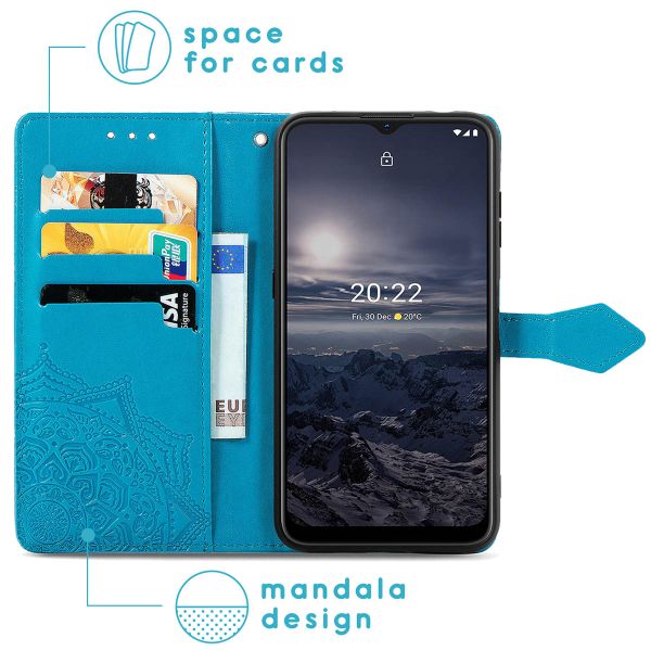 imoshion Etui de téléphone portefeuille Mandala Nokia G11 / G21 - Turchese