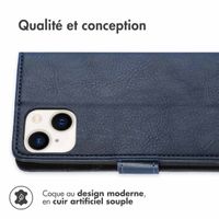 imoshion Étui de téléphone portefeuille Luxe iPhone 15 Plus - Bleu foncé