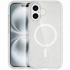 imoshion Coque Pailletée avec MagSafe Apple iPhone 16 - Paillettes Transparent