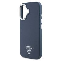 Guess Coque Grained Triangle MagSafe Apple iPhone 16 - Blue