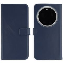 Selencia Étui portefeuille en cuir véritable Xiaomi 17 Ultra - Bleu foncé