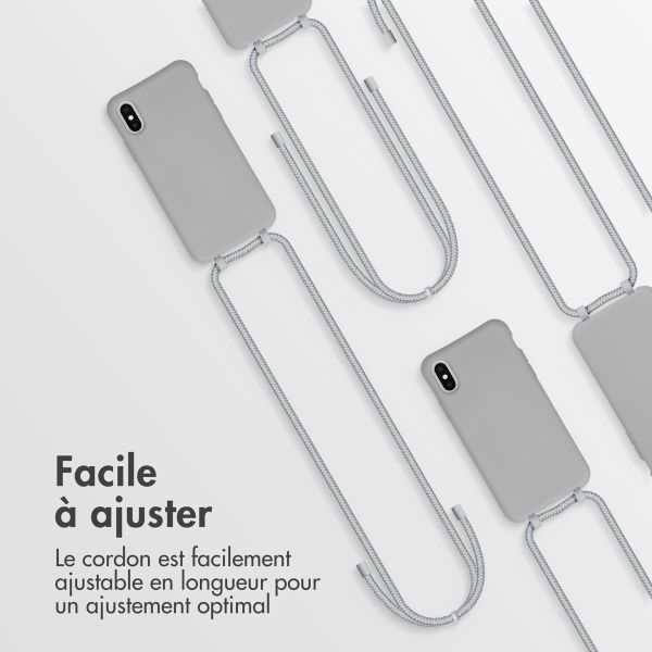 imoshion Coque de couleur avec cordon amovible iPhone X / Xs - Gris