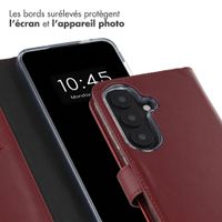 Selencia Étui portefeuille en cuir véritable Samsung Galaxy S26 - Burgundy