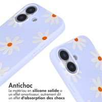 imoshion Coque design en silicone avec cordon Apple iPhone 17 - Lila Flower Distance