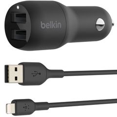 Belkin Boost↑Charge™ Dual USB Car Charger + câble Lightning - 24W