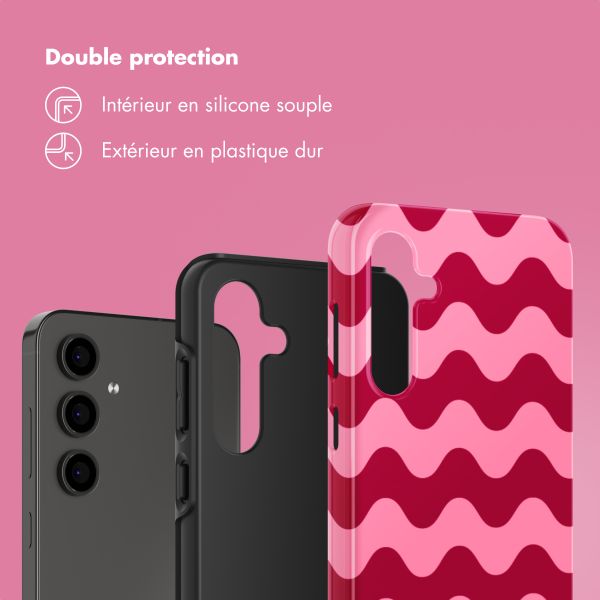 Selencia Coque arrière Vivid Samsung Galaxy S24 FE - Wave Vibes Lipstick